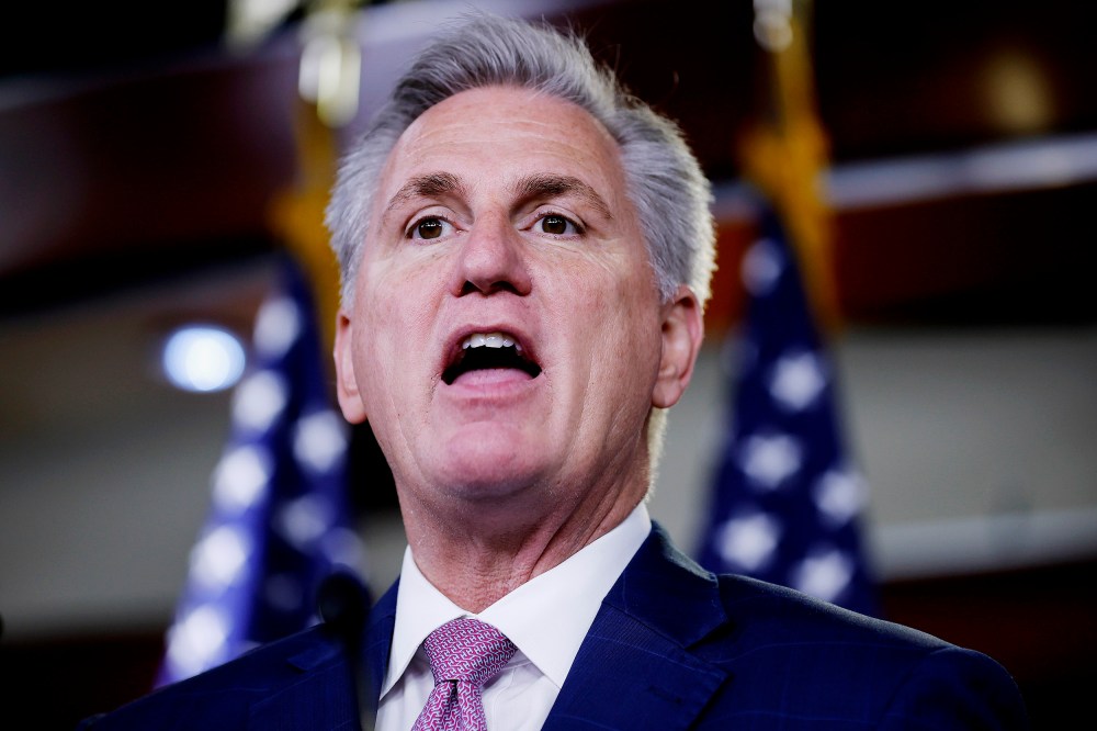 House Minority Leader McCarthy Holds Weekly News Conference On Capitol Hill