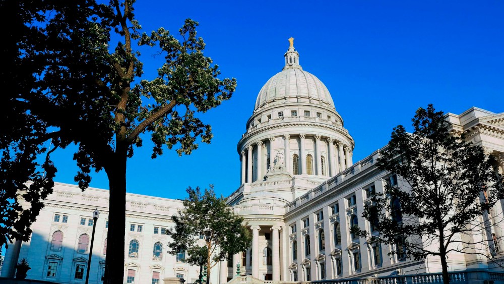 Wisconsin state capitol building in Madison, Wis.