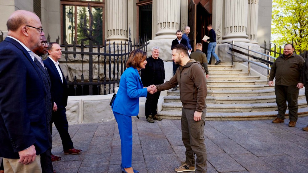 Nancy Pelosi Meets In Kyiv With Ukrainian President Zelensky
