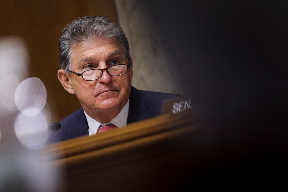 Image:  Sen. Joe Manchin, D-W.V., on Capitol Hill on May 3, 2022.