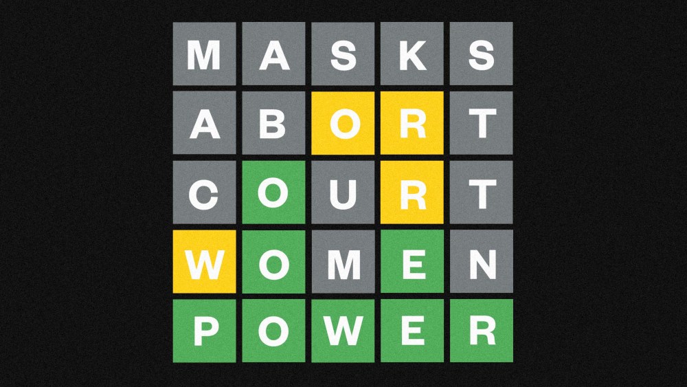 Photo Illustration: A version of Wordle with GOP buzzwords