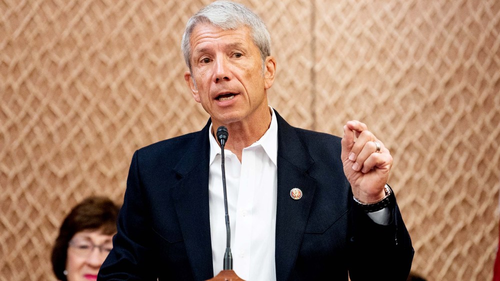 U.S. Representative Kurt Schrader (D-OR) speaking at a press