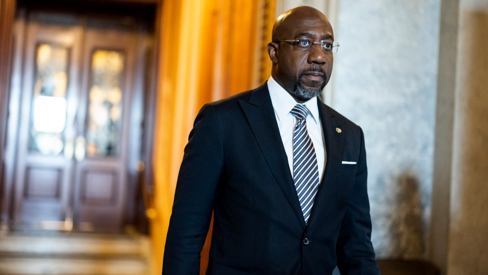 Image: Sen. Raphael Warnock, D-Ga., at the Capitol on May 11, 2022.