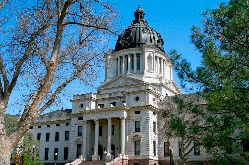 South Dakota state capitol building in Pierre