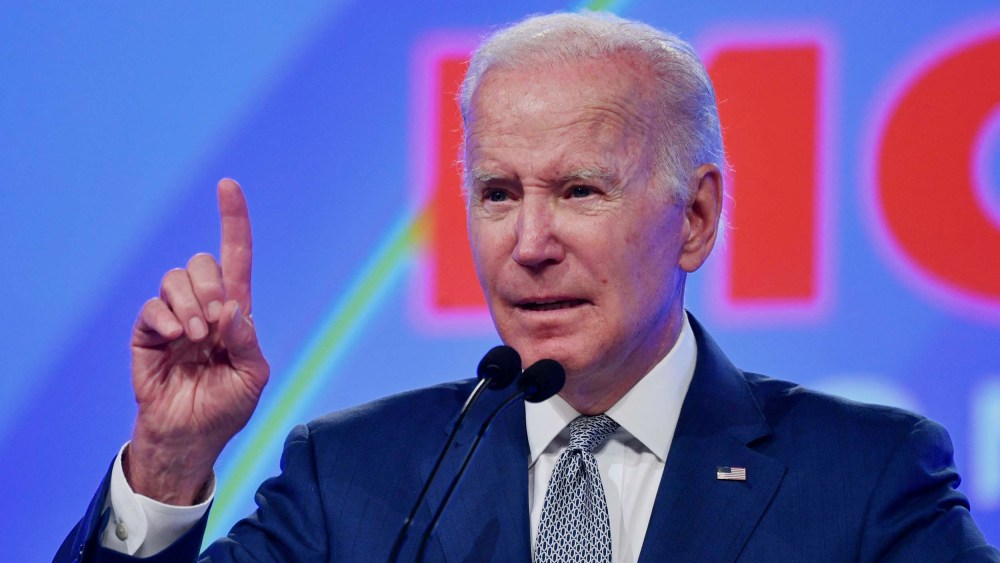 US President Joe Biden speaks at the 29th AFL-CIO Quadrennial Constitutional Convention at the Pennsylvania Convention Center in Philadelphia on Tuesday.