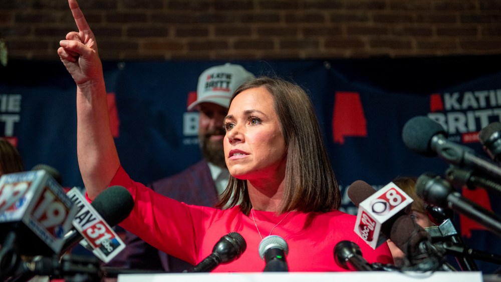 Image: Katie Britt, a Republican Senate candidate for Alabama, in Montgomery on May 24, 2022.