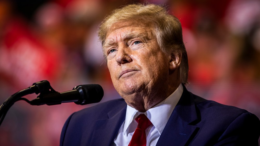 Former President Donald Trump speaks on May 28, 2022, in Casper, Wyo.