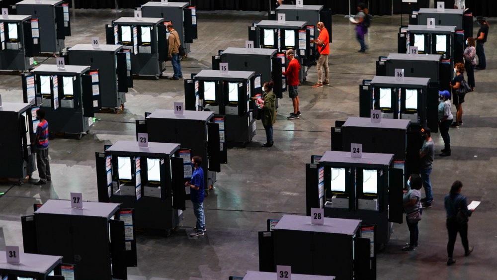 Image: Georgia Residents Cast Ballots As Early Voting For U.S. Presidential Election Begins