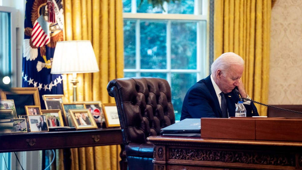 President Biden Speaks With Ukrainian President Zelensky In Oval Office Call
