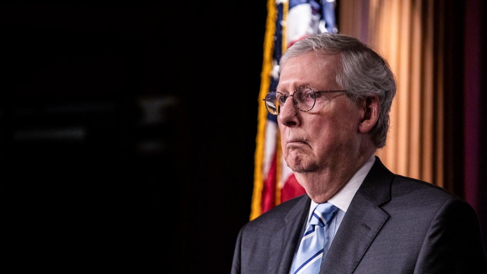 Senate Minority Leader Mitch McConnell, R-Ky., attends a press conference on July 26, 2022, at the Capitol.