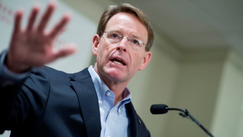 Tony Perkins, president of the Family Research Council, speaks during a campaign rally for John Fleming in Baton Rouge, La. on November 7, 2016.