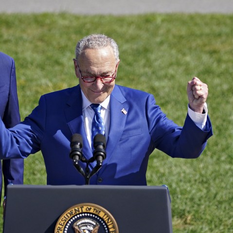 Image: Joe Biden, Chuck Schumer and Nancy Pelosi