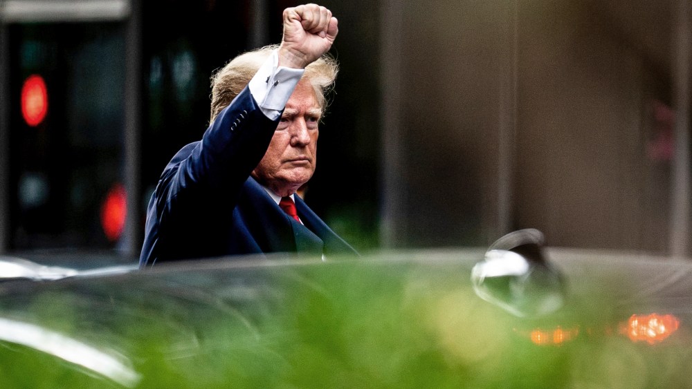 Former President Donald Trump departs Trump Tower on Aug. 10, 2022, in New York.