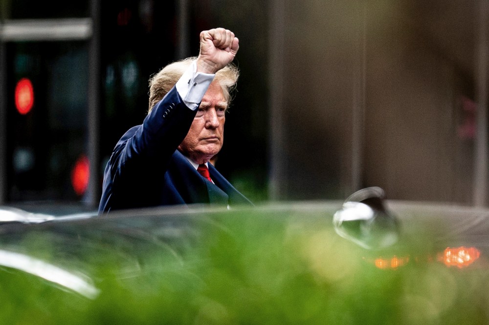 Former President Donald Trump departs Trump Tower on Aug. 10, 2022, in New York.
