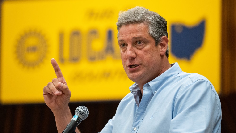 Image: Rep. Tim Ryan, D-Ohio, speaks at a rally.
