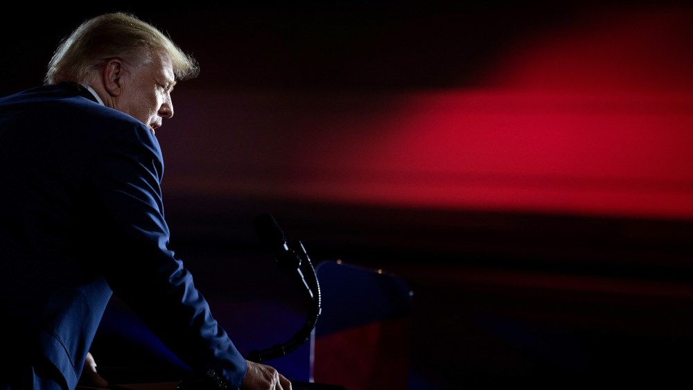 Image: Then-President Donald Trump at a rally in Atlanta in 2020.