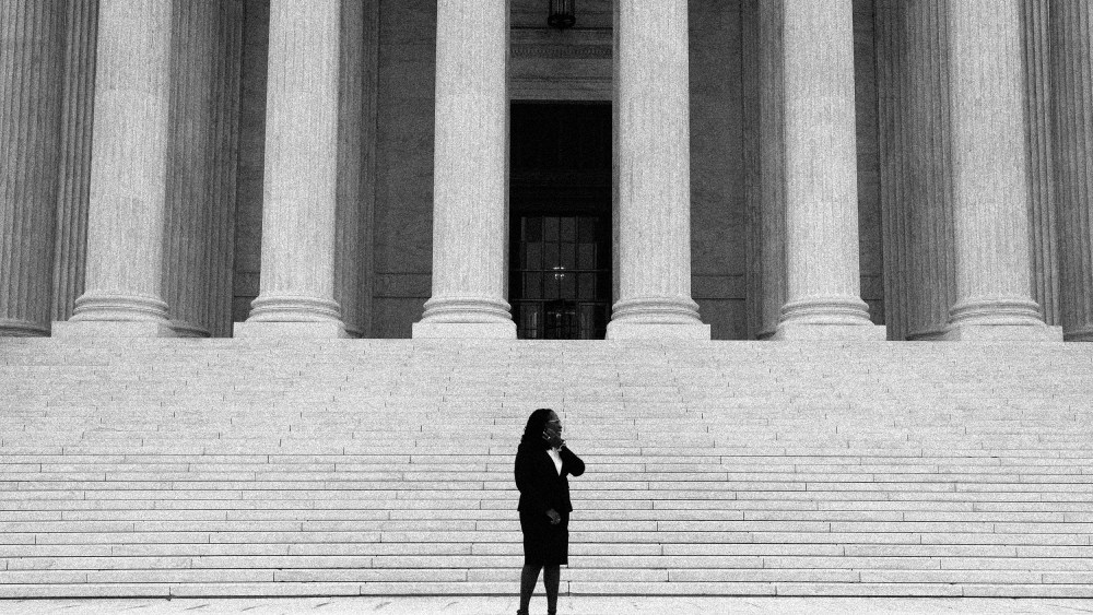 Image: Supreme Court Associate Justice Ketanji Brown Jackson outside of the Supreme Court in Washington on Sept. 30, 2022.