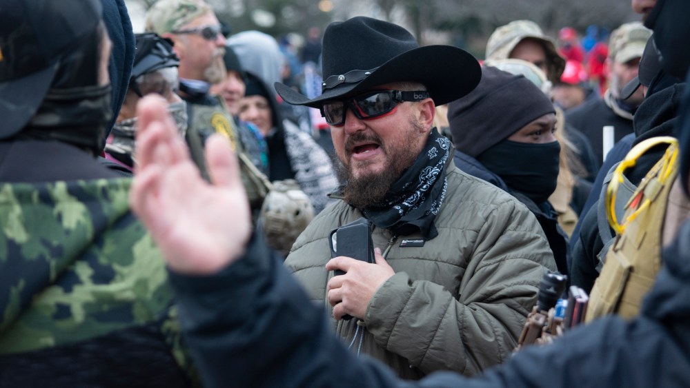 Stewart Rhodes at the Capitol on Jan. 6, 2021.