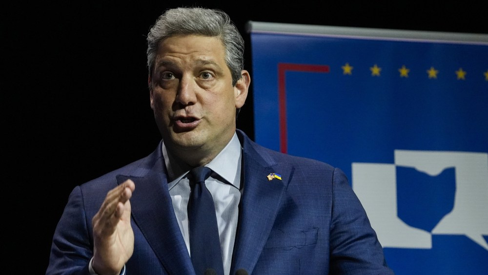 Image: Senate Democratic candidate Rep.Tim Ryan during Ohio's U.S. Senate Democratic Primary Debate.