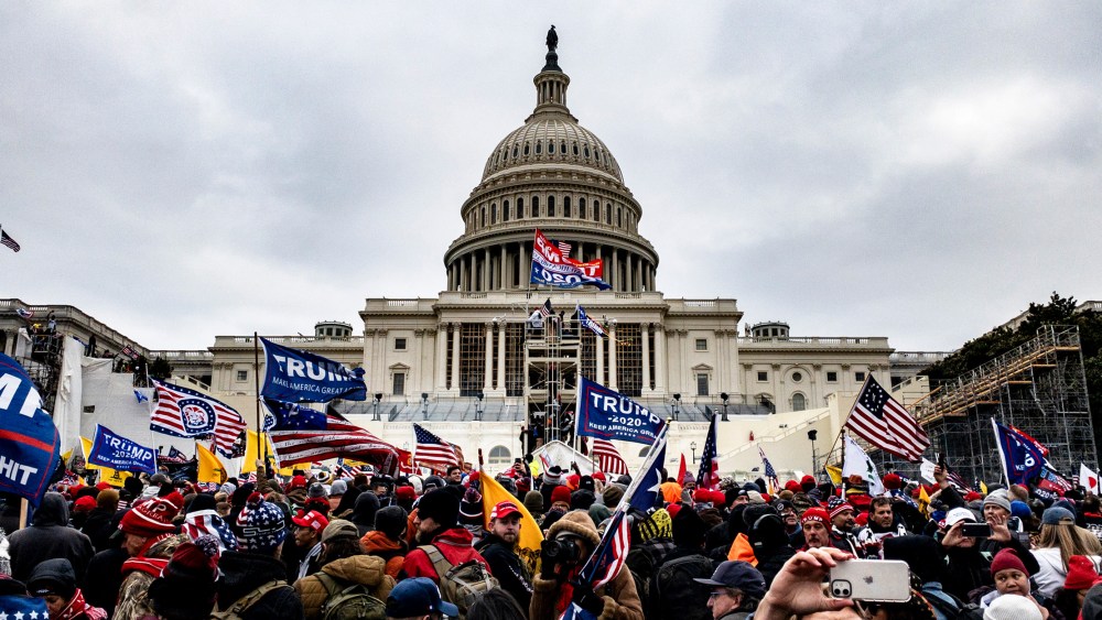 Supporters of then-President Donald Trump storm the Capitol