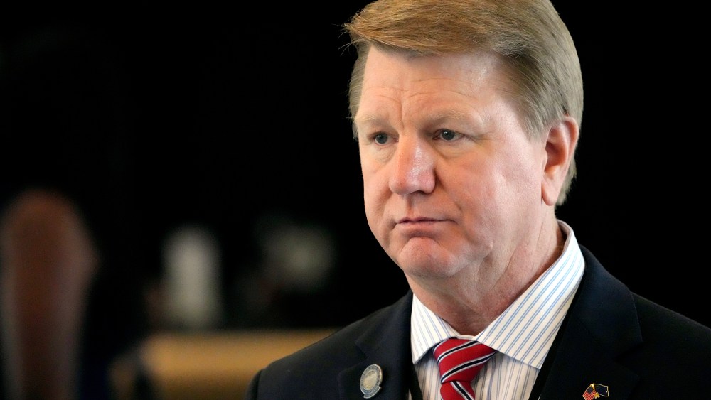 Jim Marchant, candidate for the Secretary of State of Nevada, attends a conference on conspiracy theories about voting machines and discredited claims about the 2020 presidential election at a hotel in West Palm Beach, Fla. on Sept. 10.