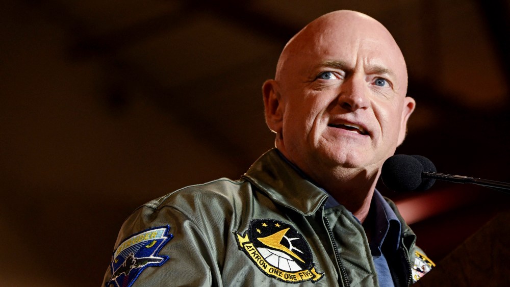 Senator Mark Kelly in Phoenix, Ariz. on Nov. 2.