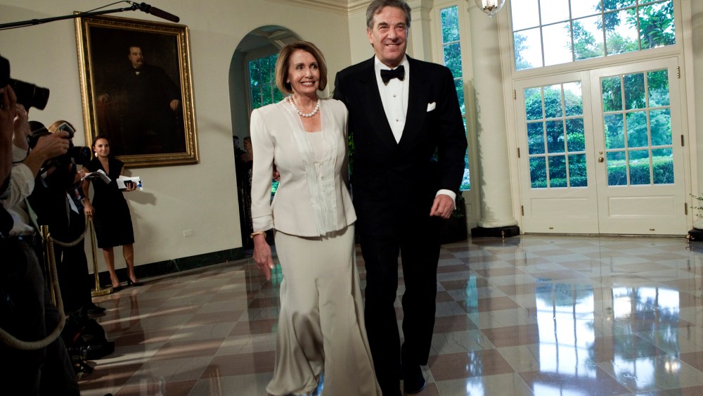 Image: Speaker of the House Nancy Pelosi and her husband, Paul, arrive at the White House in 2010.