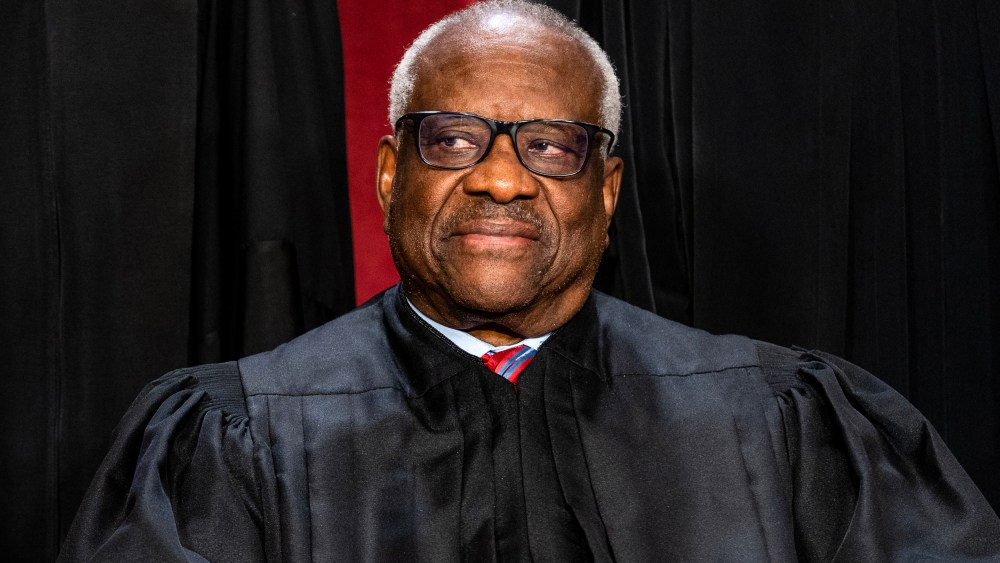 Associate Justice Clarence Thomas at the Supreme Court in Washington, DC on Oct. 7, 2022.
