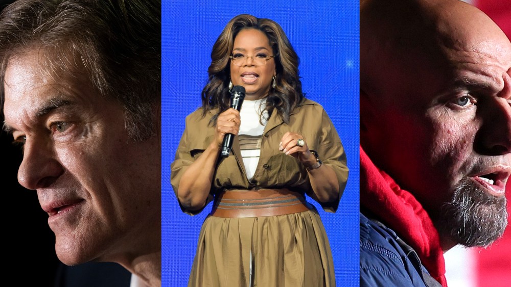 Photo triptych: Mehmet Oz, Oprah Winfrey, John Fetterman