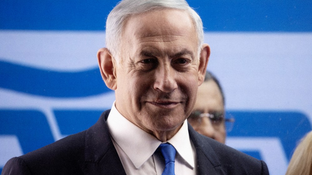 Benjamin Netanyahu during a campaign event in Tel Aviv, Israel on Oct. 30.