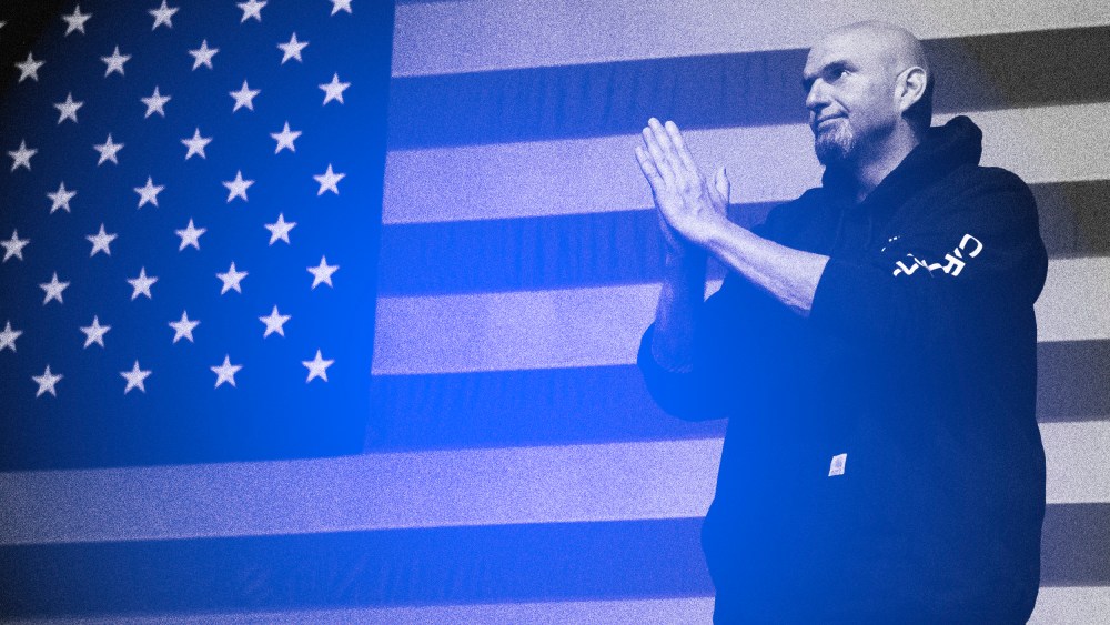Image: Pennsylvania Democratic Senate candidate John Fetterman thanks supporters after he defeated Republican Dr. Mehmet Oz in Pittsburgh on Nov. 9, 2022.
