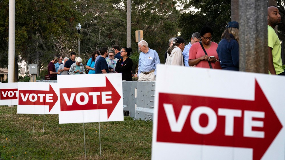 Image: Some of the first voters in line to vote at The Coliseum in St. Petersburg, Florida.