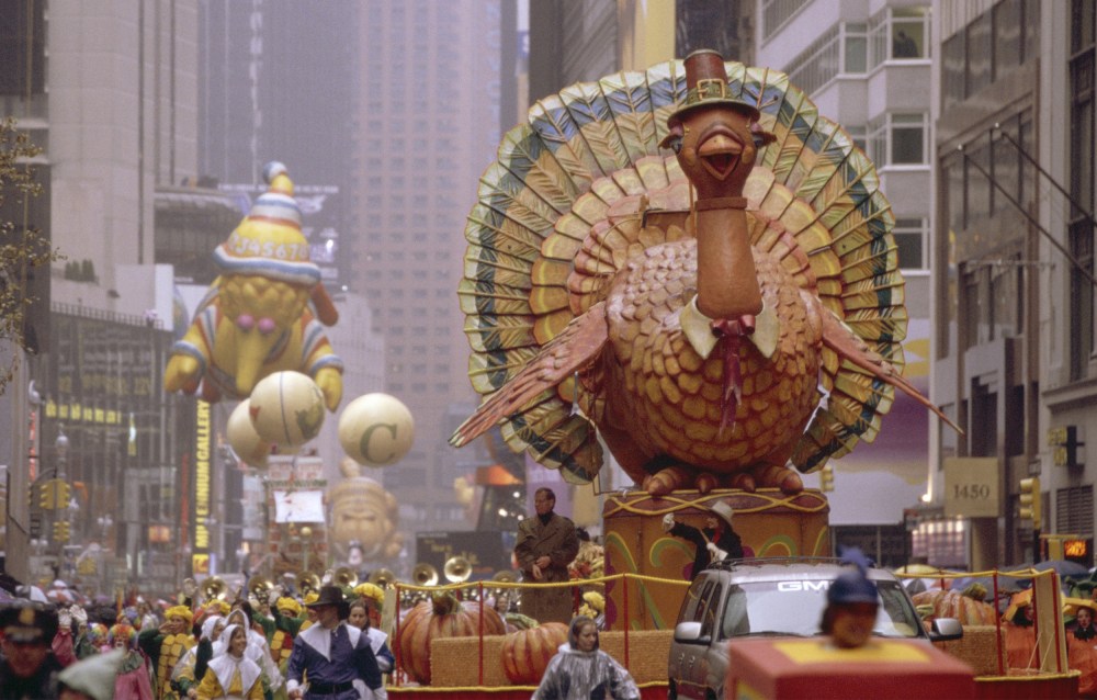 Image: The Turkey float during the 1999 Macy's Thanksgiving Day Parade.