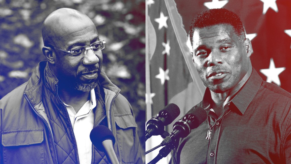 Sen. Raphael Warnock, D-Ga., and Republican candidate for U.S. Senate Herschel Walker.