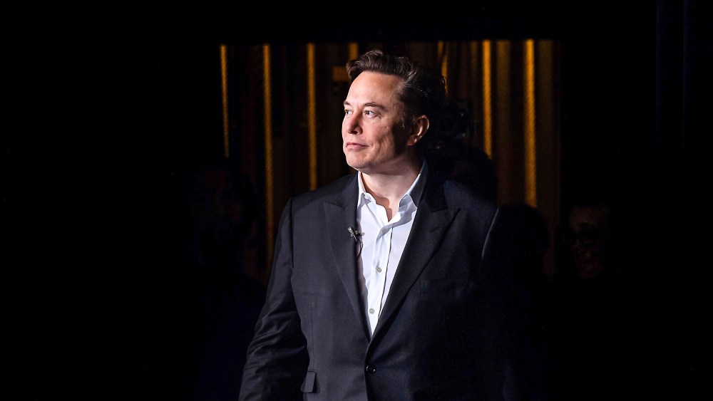 Tesla Inc. Chief Executive Officer Elon Musk walks onto stage at the U.S. Air Force Academy, during the Ira C. Eaker Distinguished Speaker Presentation in the Academy's Arnold Hall on April 7, 2022 in Colorado Springs, Colo.