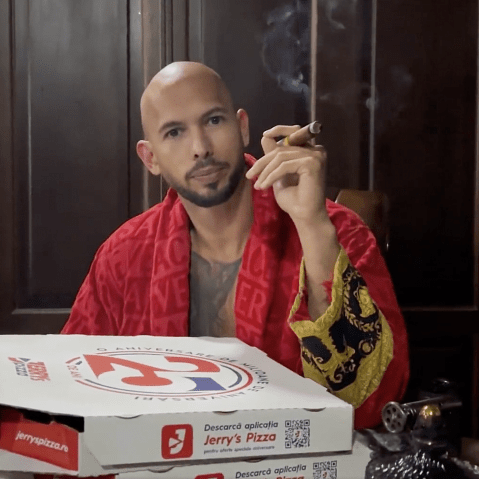 Andrew Tate during a video response to Greta Thunberg posted on Dec. 28, 2022.