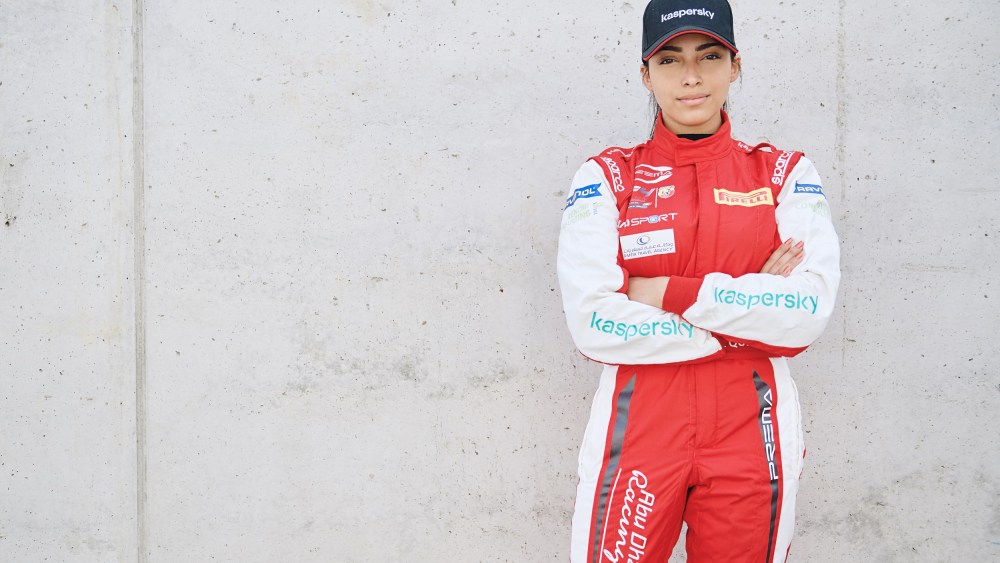 Amna Al Qubaisi at the Hungaroring Formula 4 race in Budapest, Hungary