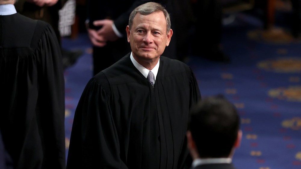 Chief Justice John Roberts is at the Capitol in Washington, D.C.