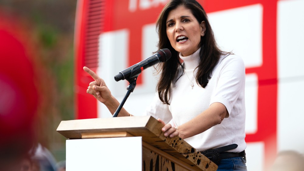 Former Gov. Nikki Haley speaks in Hiram, Ga.