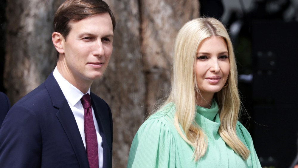 Special adviser to the president Jared Kushner (L) and Ivanka Trump arrive to the signing ceremony of the Abraham Accords on the South Lawn of the White House September 15, 2020 in Washington, DC. Witnessed by President Trump, Prime Minister Netanyahu signed a peace deal with the UAE and a declaration of intent to make peace with Bahrain.