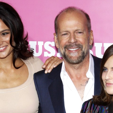 20/08/2008 - Westwood - Bruce Willis with Emma Heming and daughter at the Los Angeles Premiere of "The House Bunny" held at the Mann Village Theater in Westwood, California, United States.