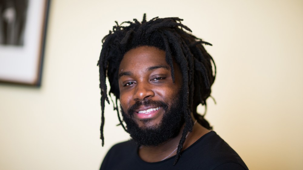 Jason Reynolds at the Lit.Cologne literature festival in Cologne, Germany