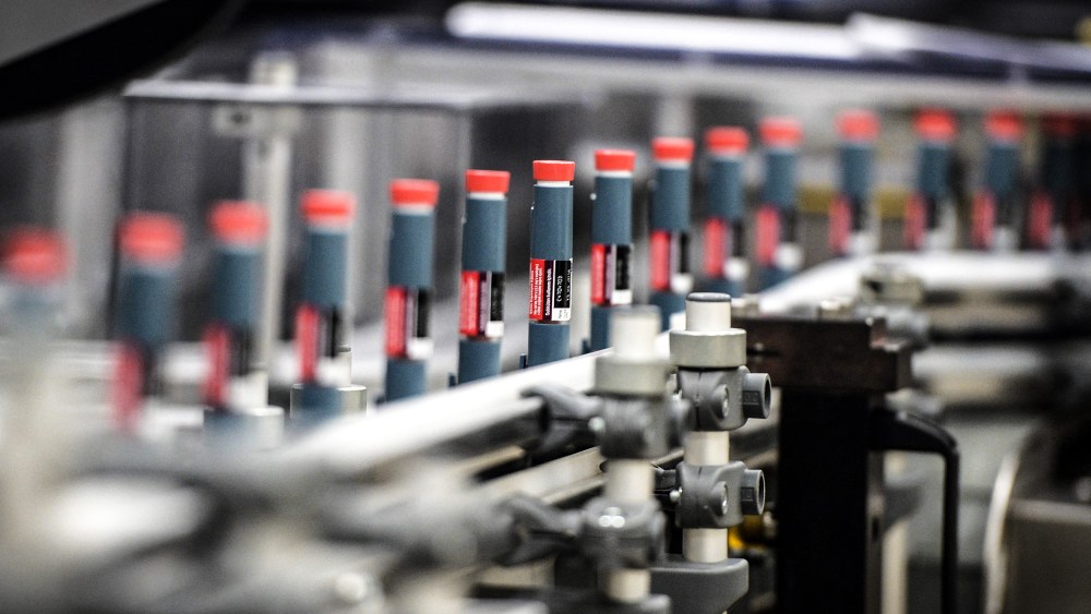 Image: Insulin pens are produced at the factory of the U.S. pharmaceutical company Eli Lilly in Fegersheim, eastern France on Oct. 12, 2015.