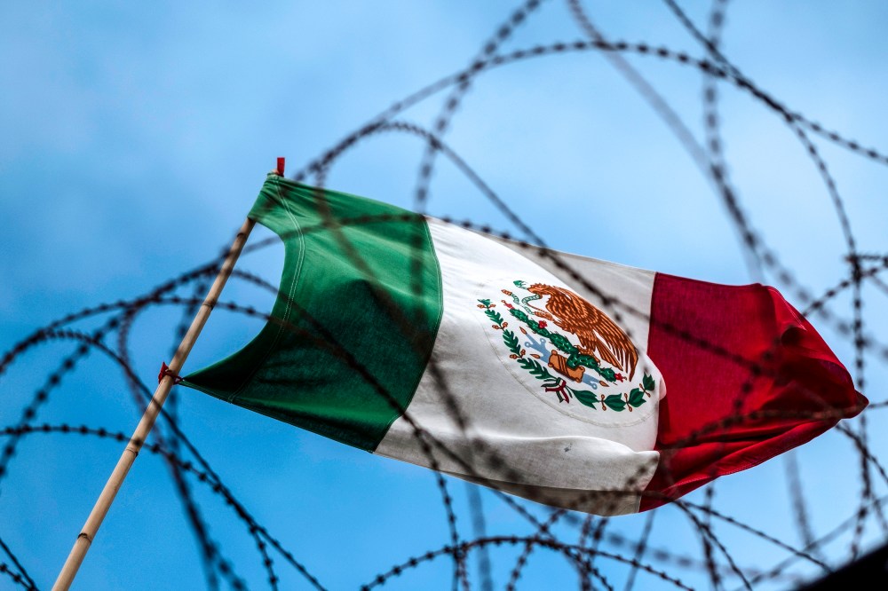 A Mexican flag at the U.S.-Mexico border in Playas de Tijuana, Baja California state, Mexico in 2020.