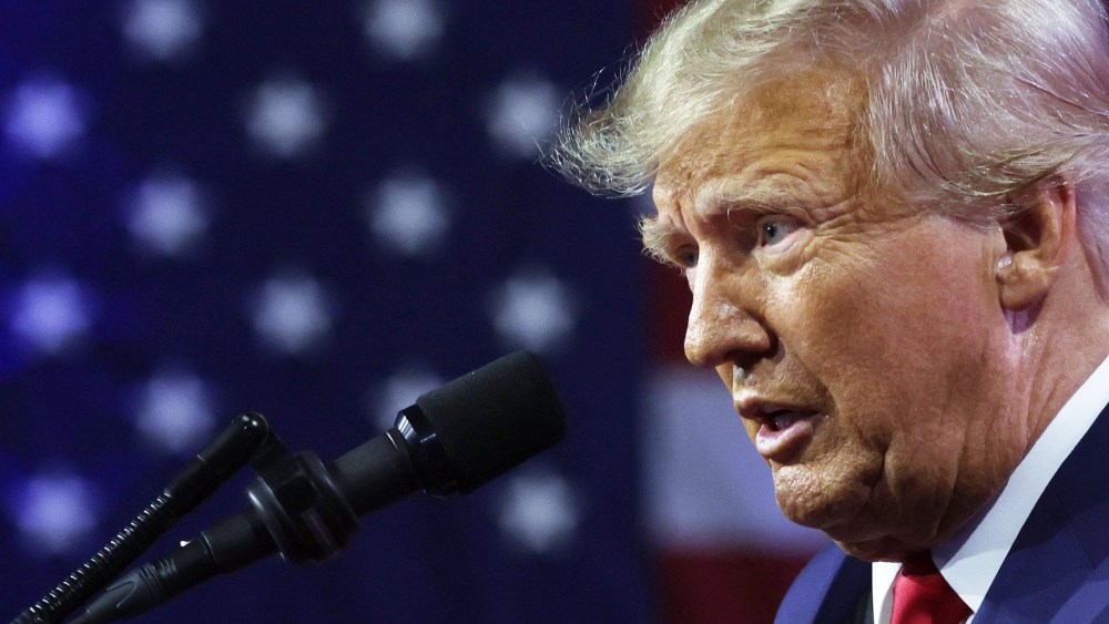 Former President Donald Trump addresses the annual Conservative Political Action Conference