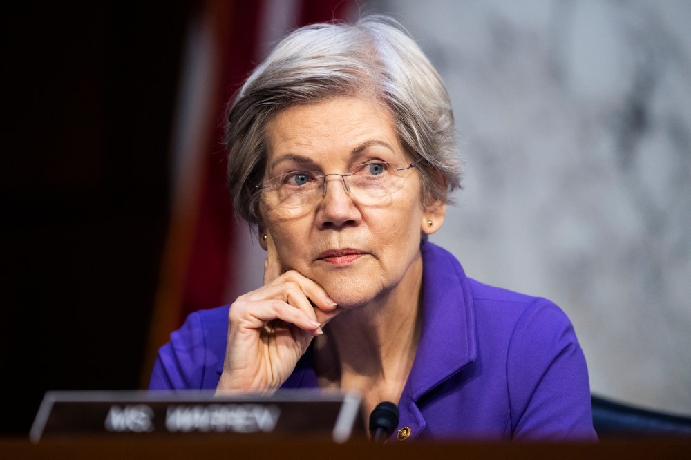 Sen. Elizabeth Warren attends a Senate hearing at the Capitol in Washington, D.C.