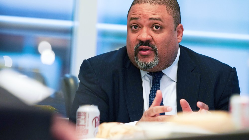 Alvin Bragg, Manhattan district attorney, speaks during an interview in New York, US, on Thursday, Dec. 15, 2022. Bragg said his office is focused on prosecuting gun crimes, hate crimes and looking for alternatives to incarceration.