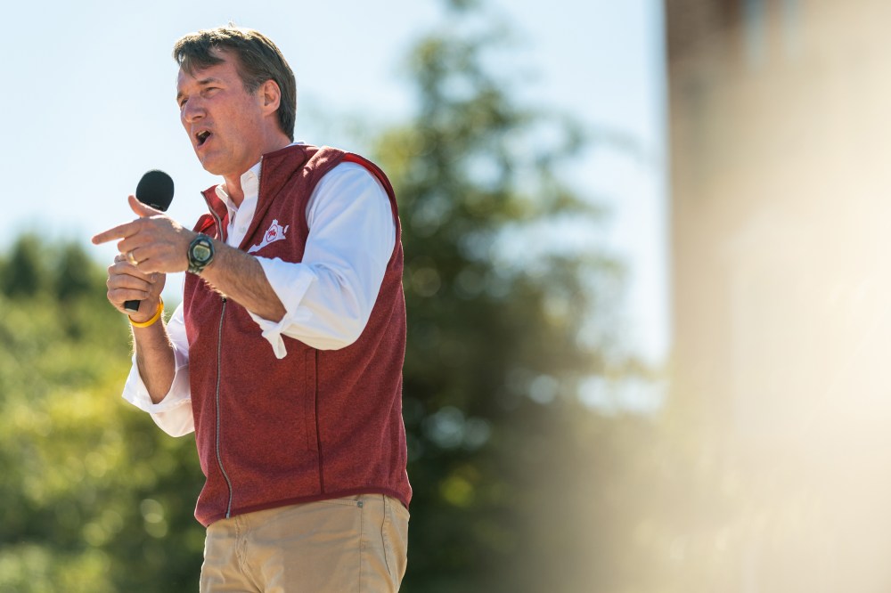Glenn Youngkin at a campaign event for Brian Kemp in  Alpharetta, Ga.
