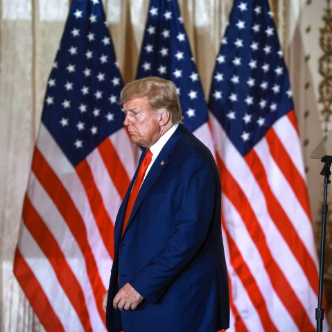 Image: Former President Donald Trump attends an event at the Mar-a-Lago Club on April 4, 2023 in West Palm Beach, Fla.