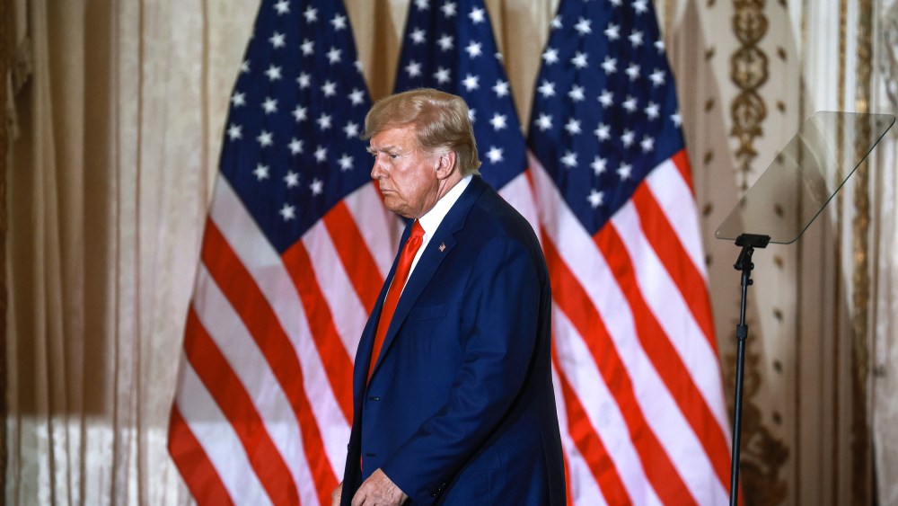 Image: Former President Donald Trump attends an event at the Mar-a-Lago Club on April 4, 2023 in West Palm Beach, Fla.